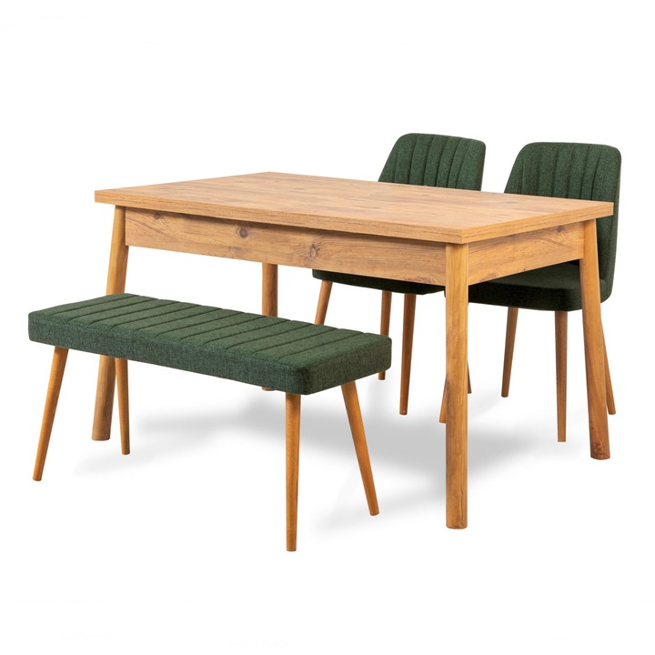 Sconto Jídelní set COSTA zelená/borovice atlantic