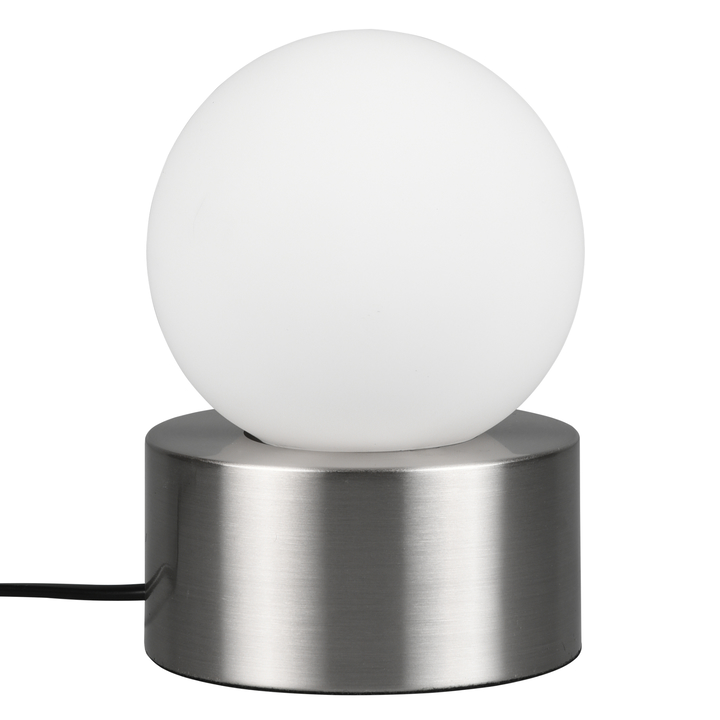 Sconto Stolní lampa COUNTESS nikl/bílá