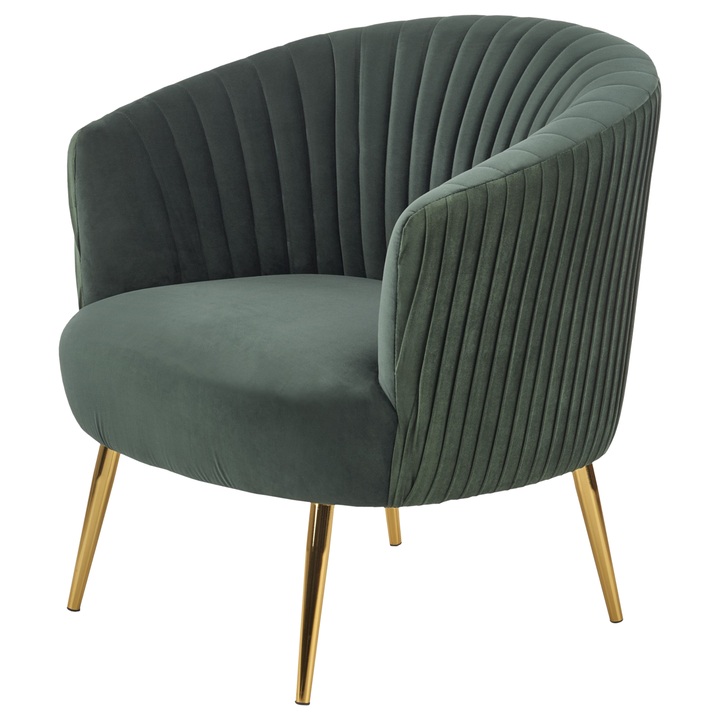 Sconto Křeslo CRUWN tmavě zelená