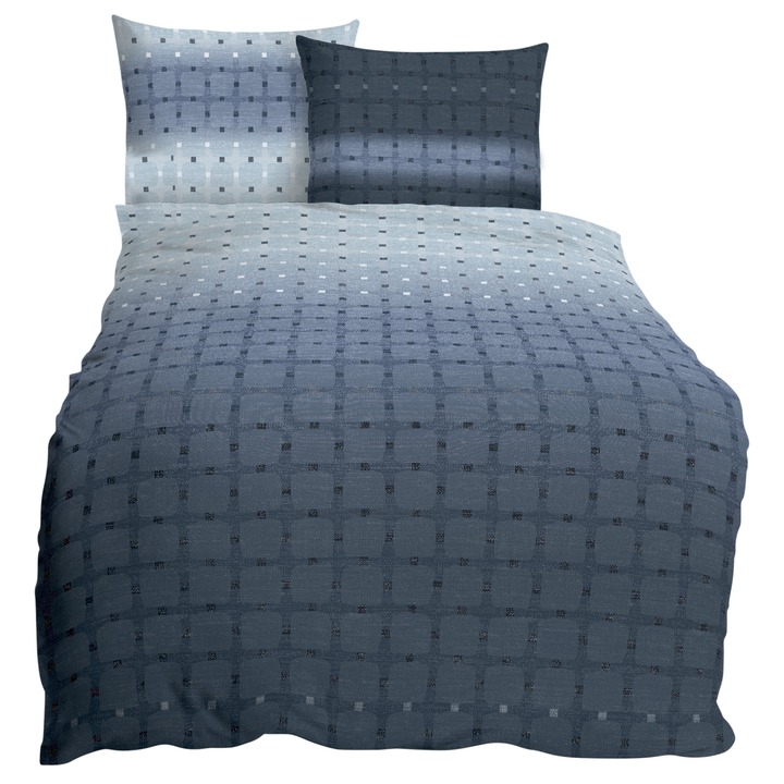 Sconto Povlečení CUBES modrá, 70x90 a 140x220 cm