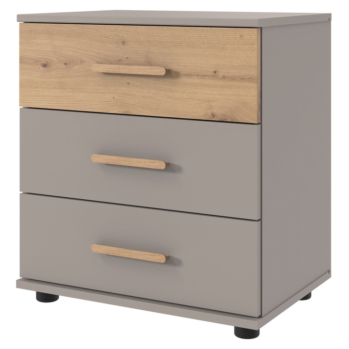 Sconto Noční stolek  DAGAT 703 šedá/dub artisan