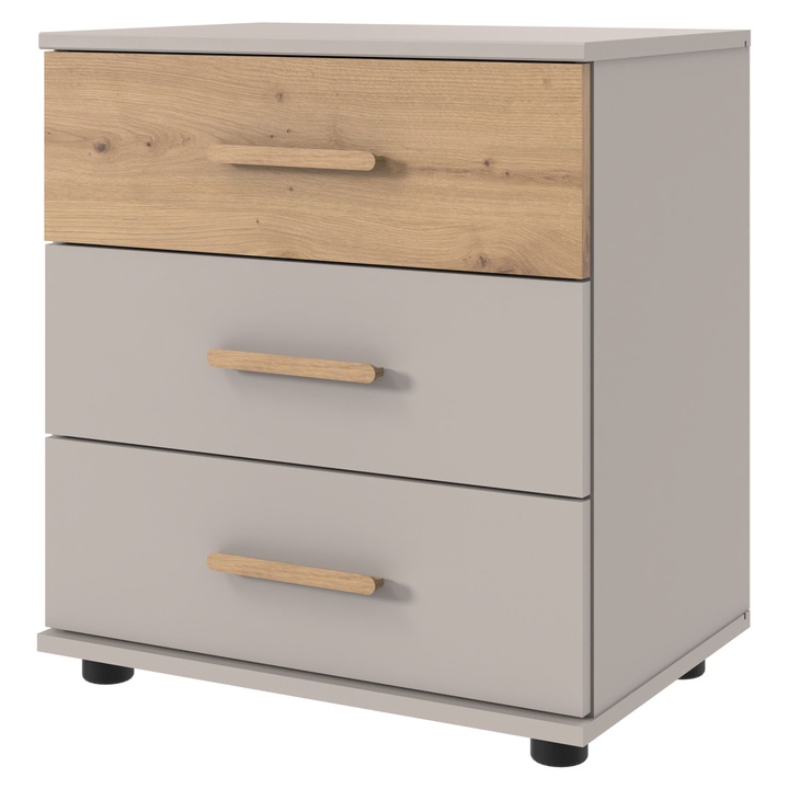 Sconto Noční stolek  DAGAT 703 kašmírová/dub artisan