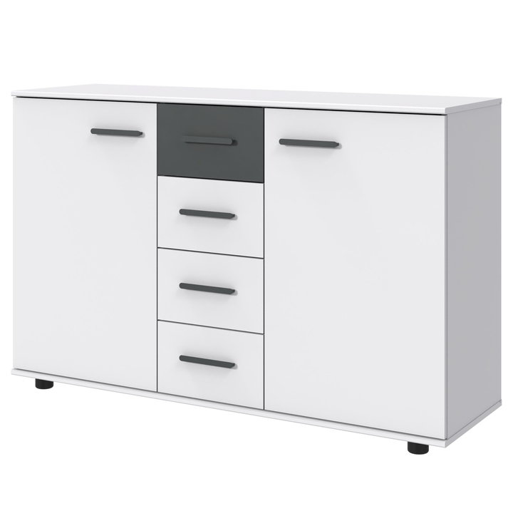 Sconto Komoda DAGAT 704 bílá/grafitová