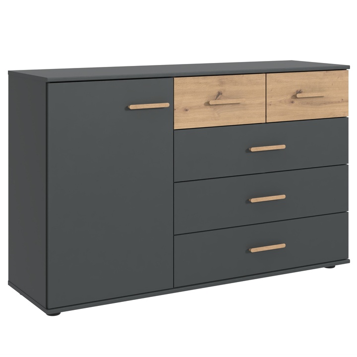 Sconto Komoda DAGAT 706 grafitová/dub artisan