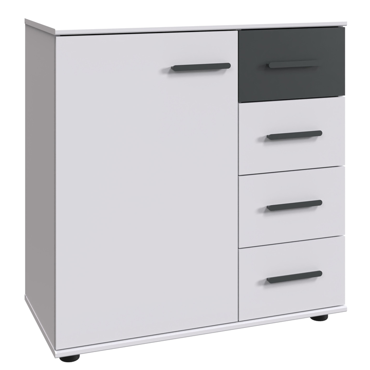 Sconto Komoda DAGAT 710 bílá/grafitová