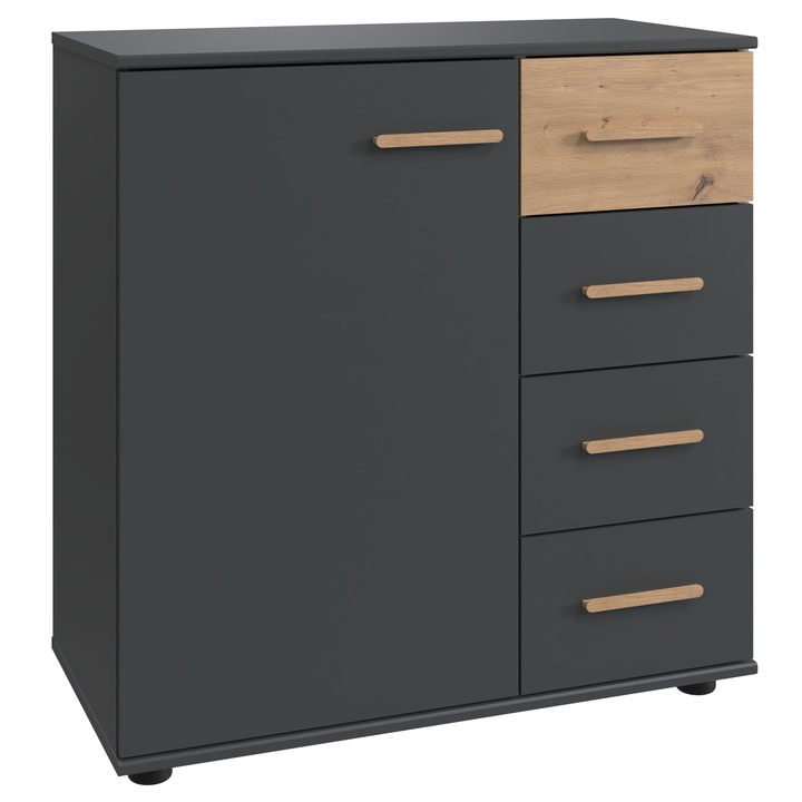 Sconto Komoda DAGAT 710 grafitová/dub artisan