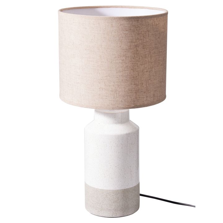 Stolní lampa DAISY béžová/bílá 1