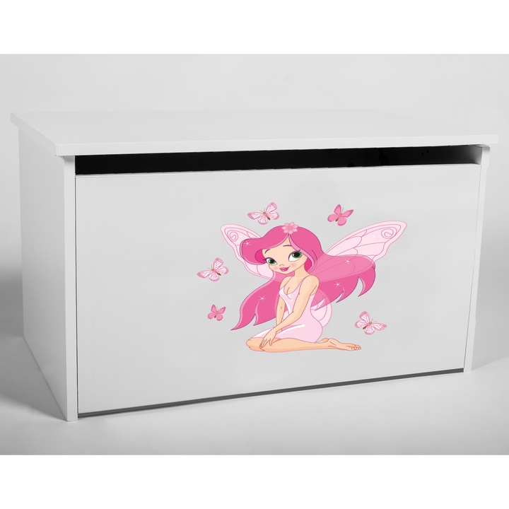 Sconto Truhla DARIA bílá, motiv víla