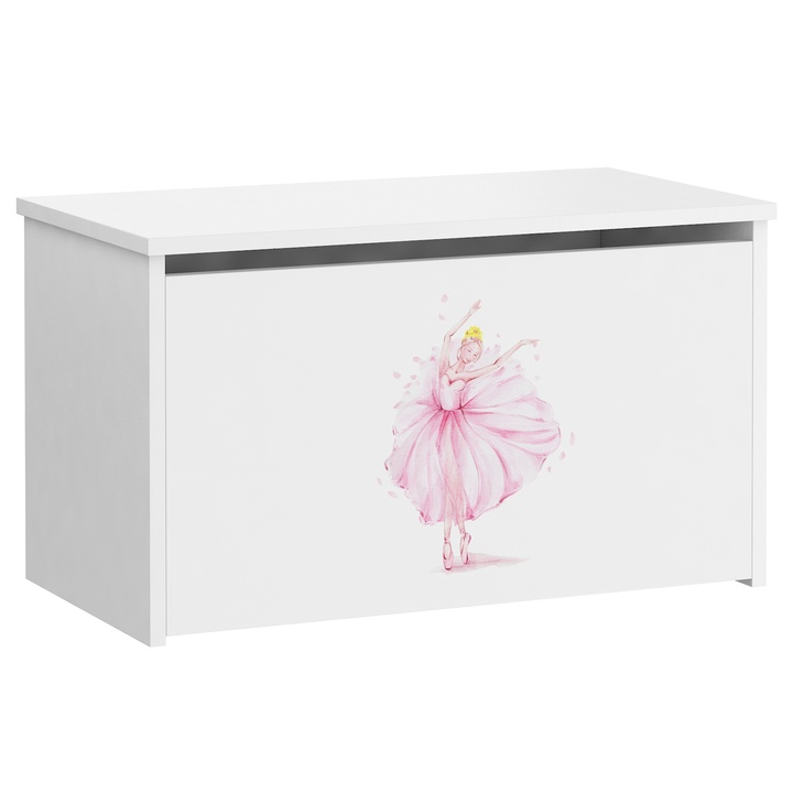 Sconto Truhla DARIA bílá, motiv balerína