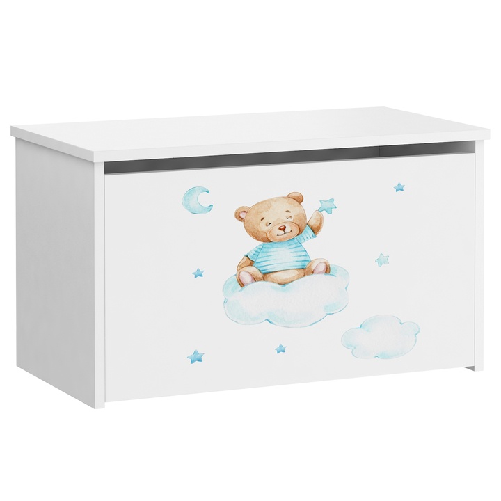 Sconto Truhla DARIA bílá, motiv medvídek