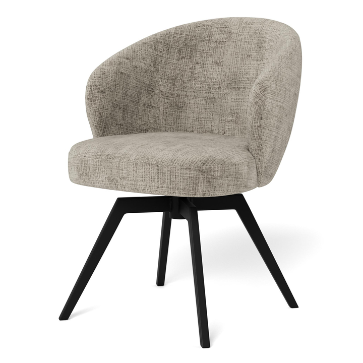 Jídelní židle DARLENE šedá/matná černá 1