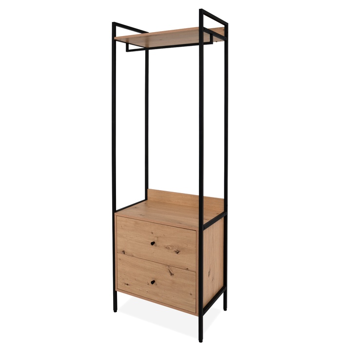 Sconto Předsíňová stěna DELMA 2 dub/černá