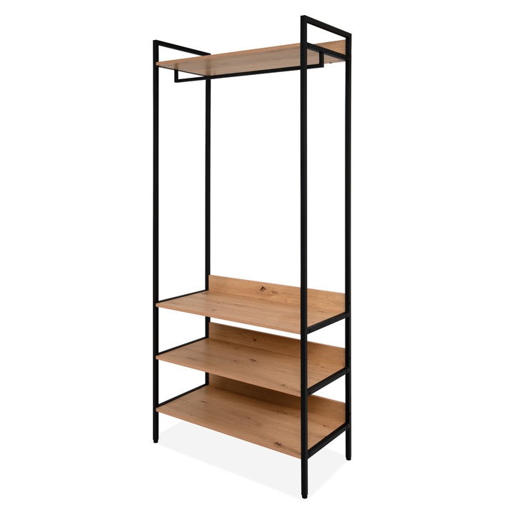 Sconto Předsíňová stěna DELMA 4 dub/černá