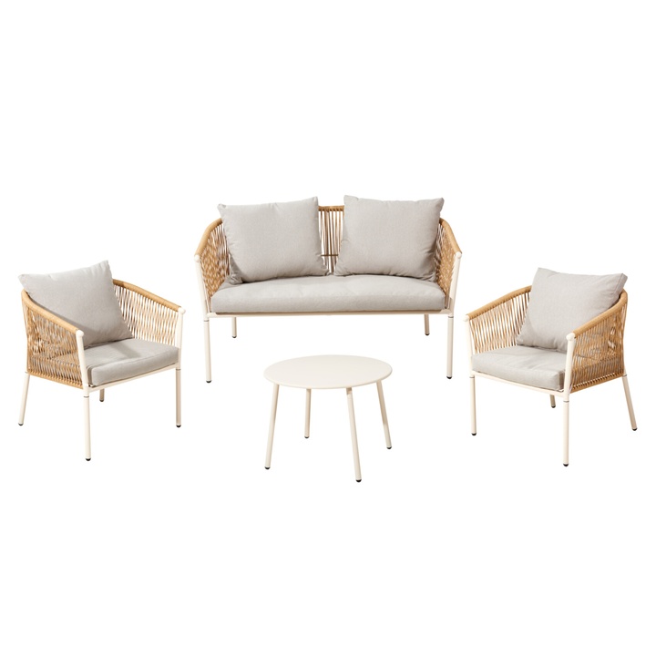 Zahradní set DERYL 4 béžová/přírodní 1