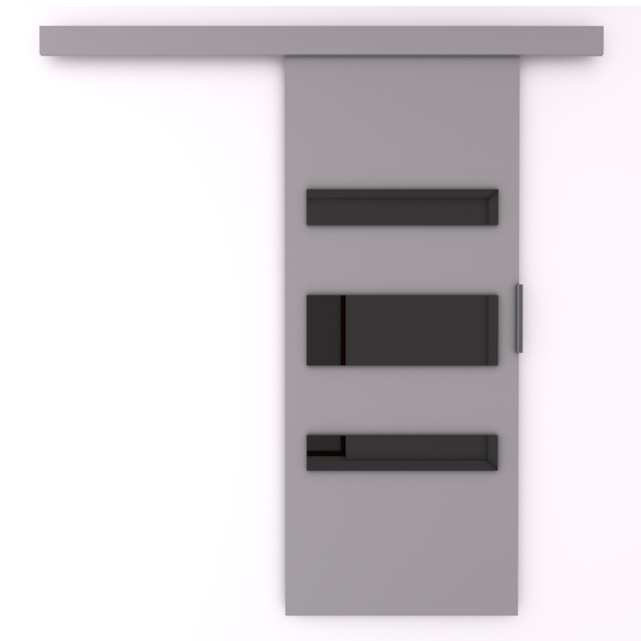 Sconto Posuvné dveře DESIO 76 šedá/černá, 76x205 cm