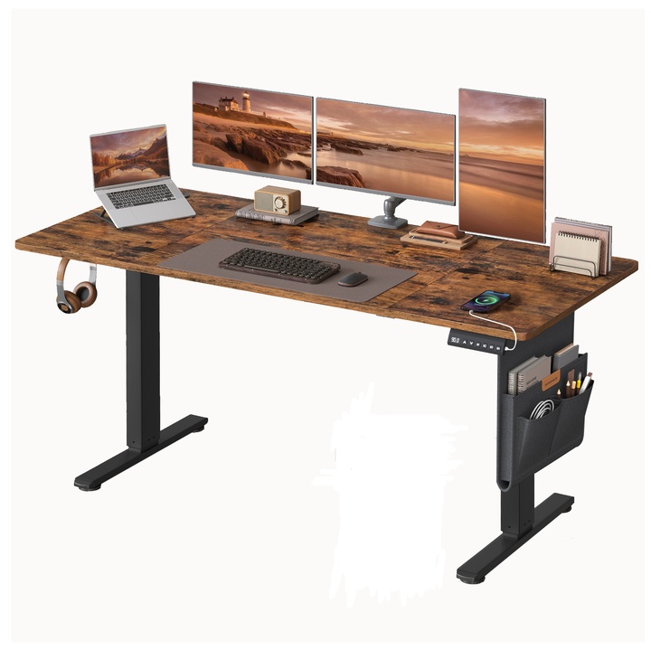 Psací stůl DESK 5 hnědá/černá 1