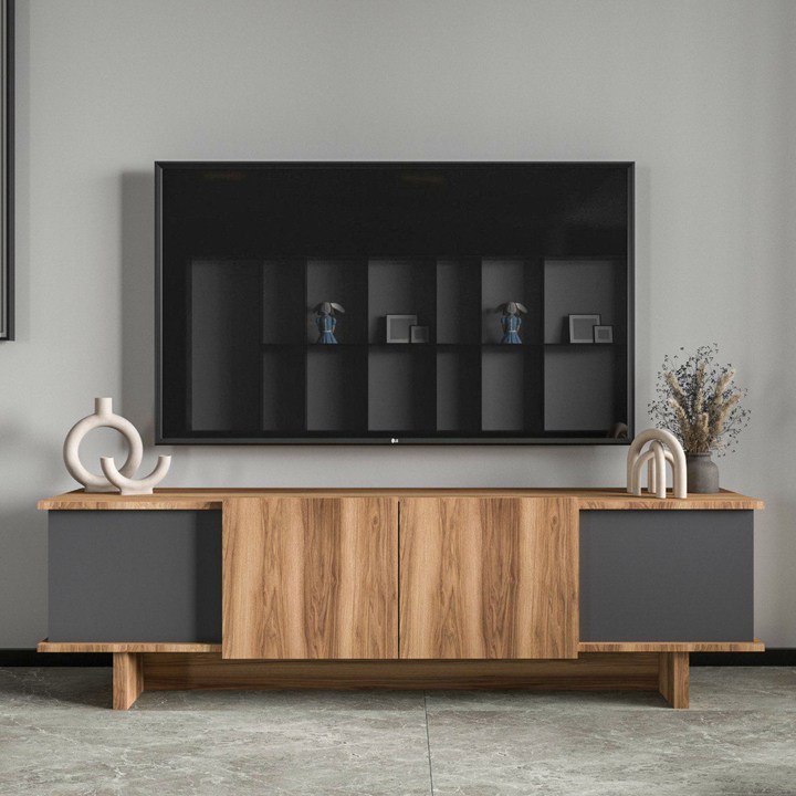 TV stolek DIANA 1 antracitová/ořech 1