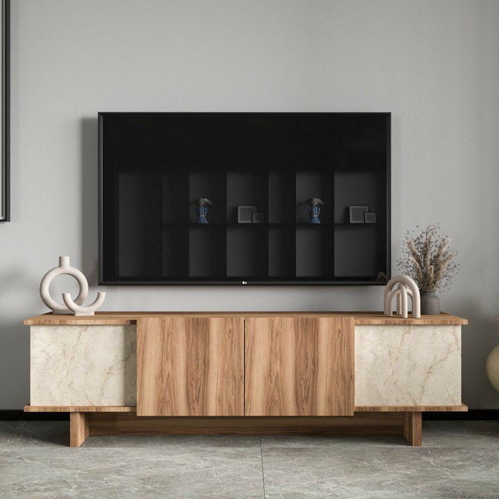TV stolek DIANA 1 travertin/ořech 1