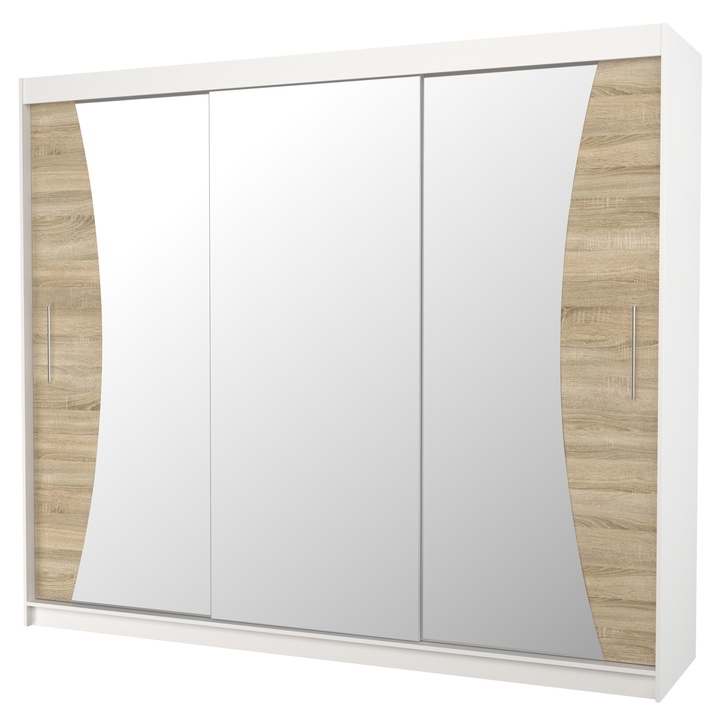 Šatní skříň DIEM bílá/dub sonoma 1
