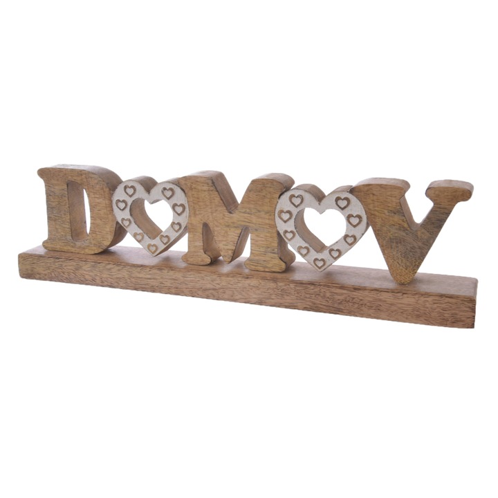 Sconto Dekorace nápis DOMOV mango, výška 10 cm