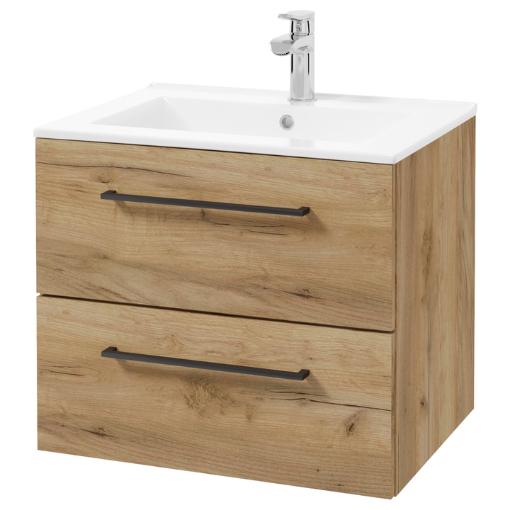 Sconto Skříňka s umyvadlem DORADO D60 dub craft zlatý