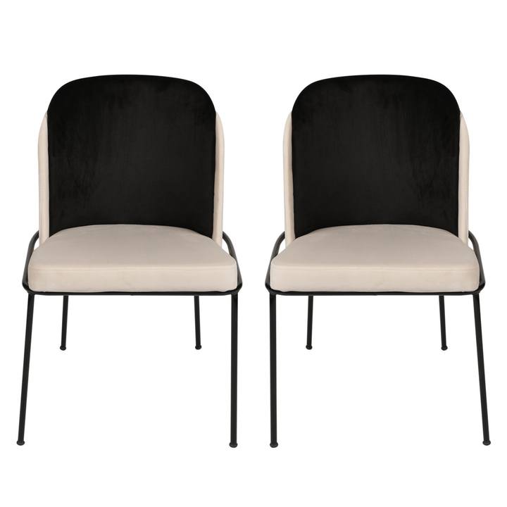Sconto Jídelní židle  DORE 3 krémová/černá, set 2 ks