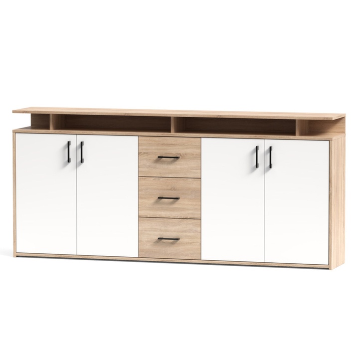 Komoda DOROTHEA XXL dub sonoma/bílá 1