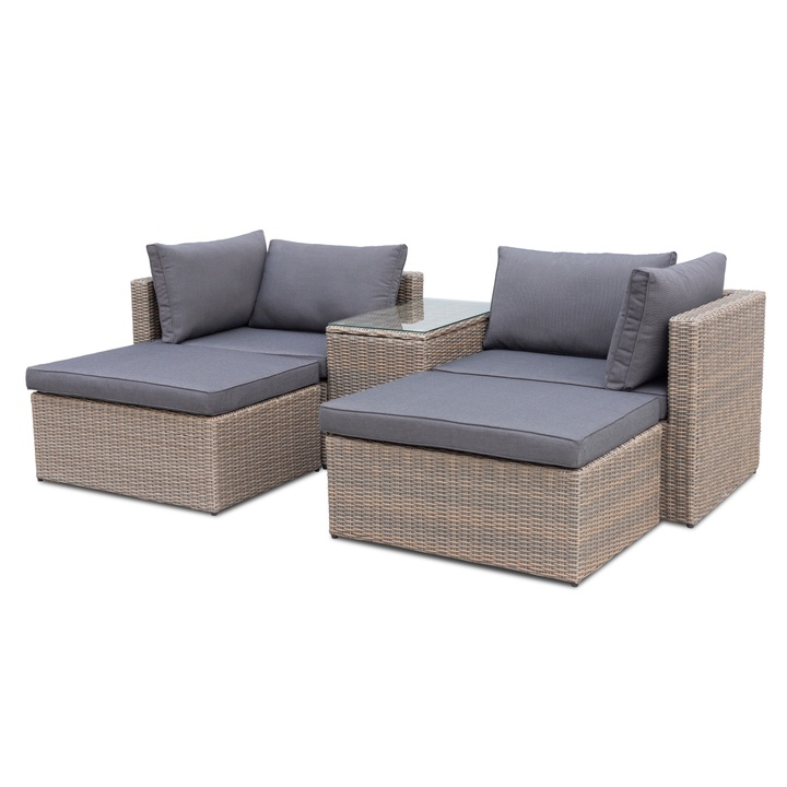 Zahradní set DRAMMEN béžová/šedá 1