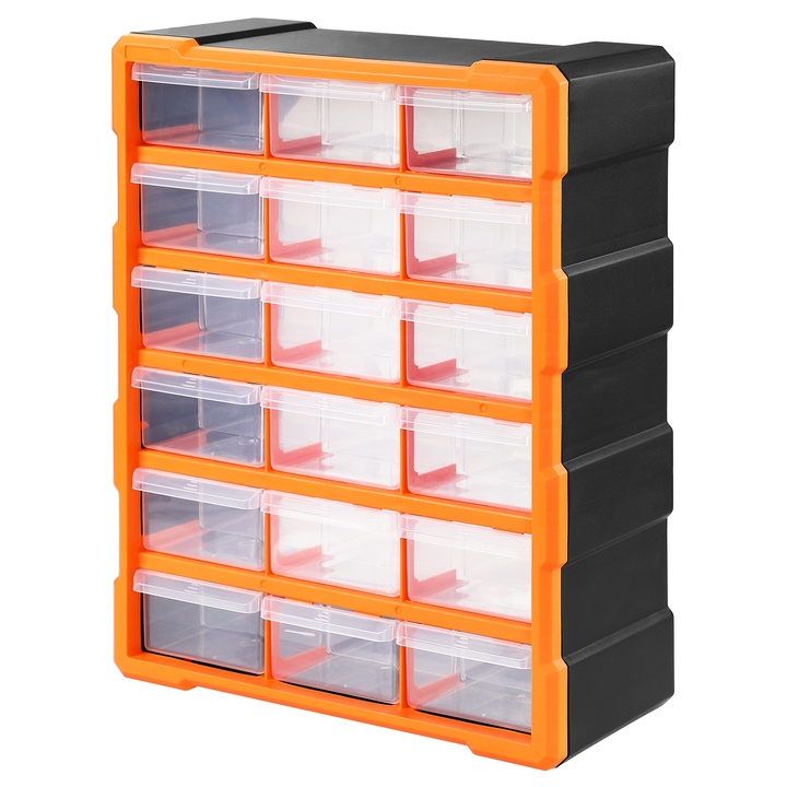 Organizér na drobné díly DRAWERS 1 oranžová/šedá 1