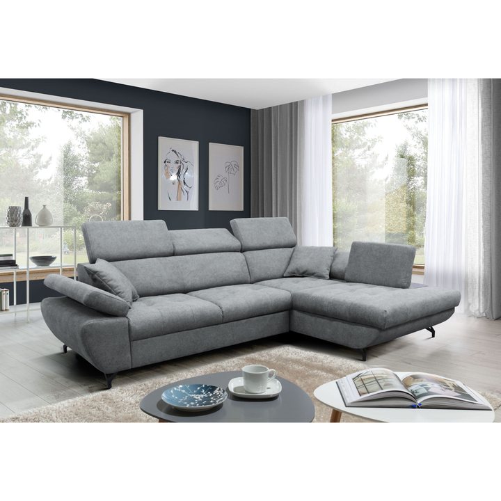 Sconto Sedací souprava DREAM pravá, šedomodrá