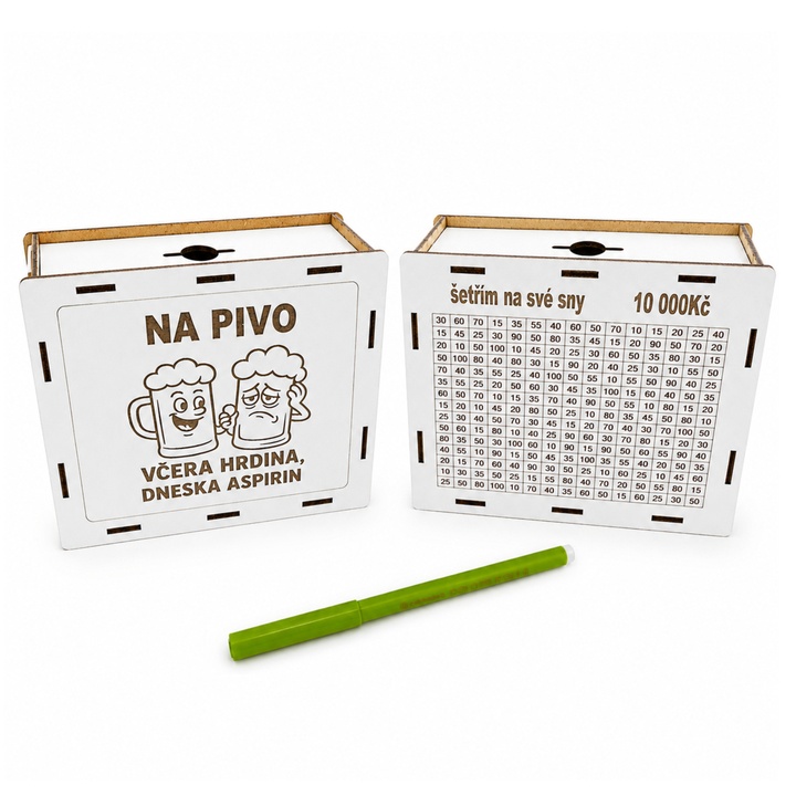 Pokladnička na pivo DREAM přírodní 1