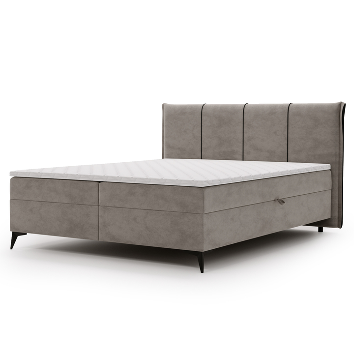 Sconto Postel s matrací a topperem DREAMER šedá, 180x200 cm