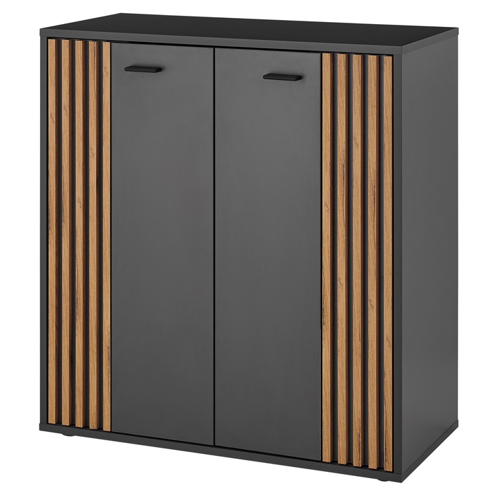 Komoda  DUBLIN 2 antracitová/dub evoke 1