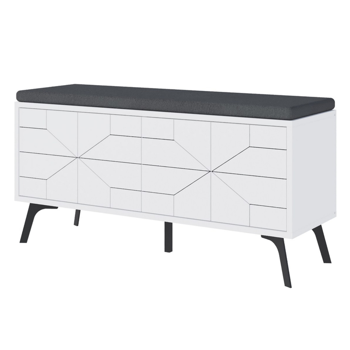 Sconto Botníková lavice DUNE bílá