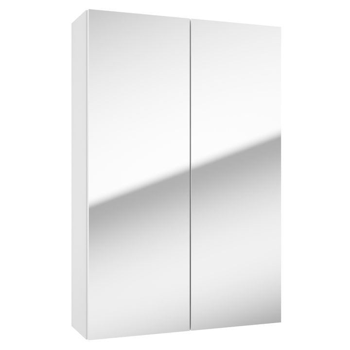 Sconto Zrcadlová skříňka DUO 60 L bílá vysoký lesk/zrcadlo