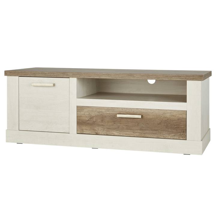 TV stolek DURO pinie bílá/dub antik, šířka 140 cm 1