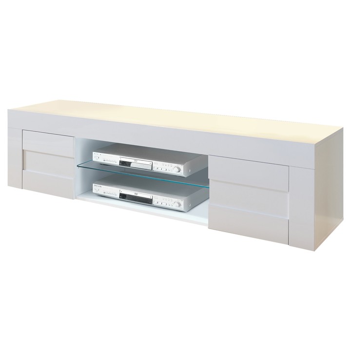 Sconto TV komoda  EASY 4 bílá lesklá