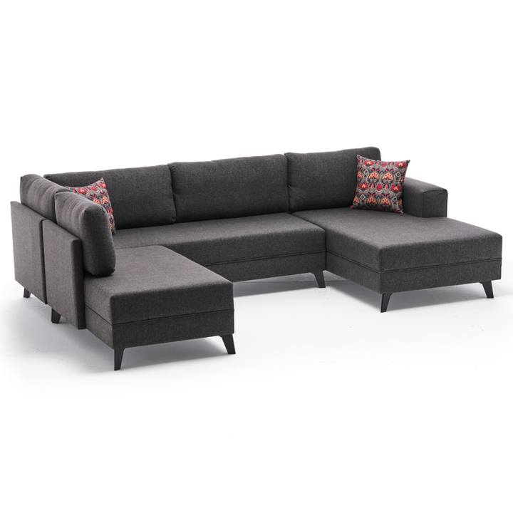 Sconto Sedací souprava EFSUN antracitová