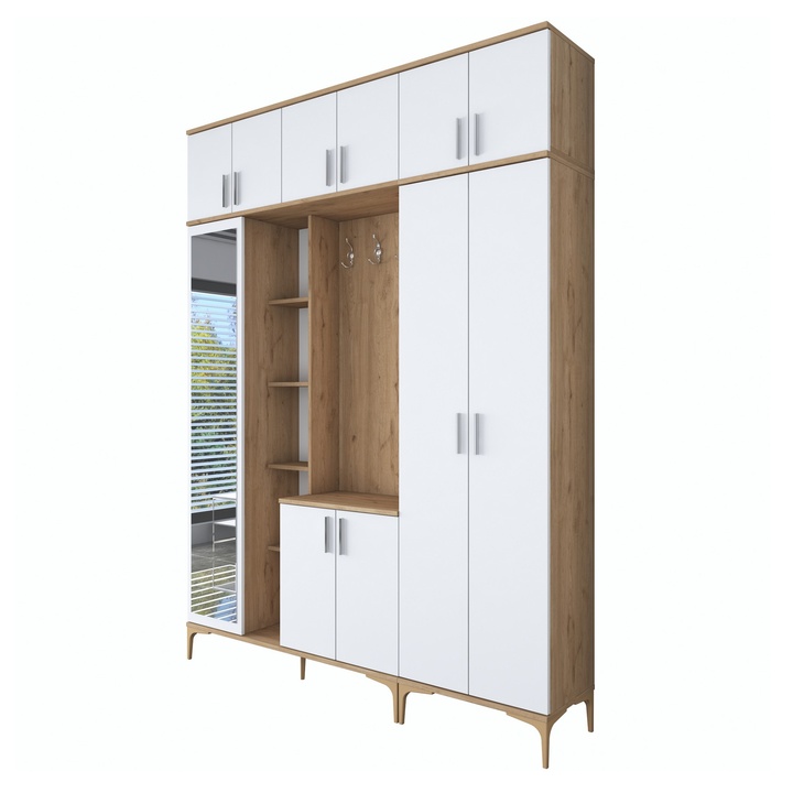 Předsíňová sestava ELA 11 ořech/bílá 1