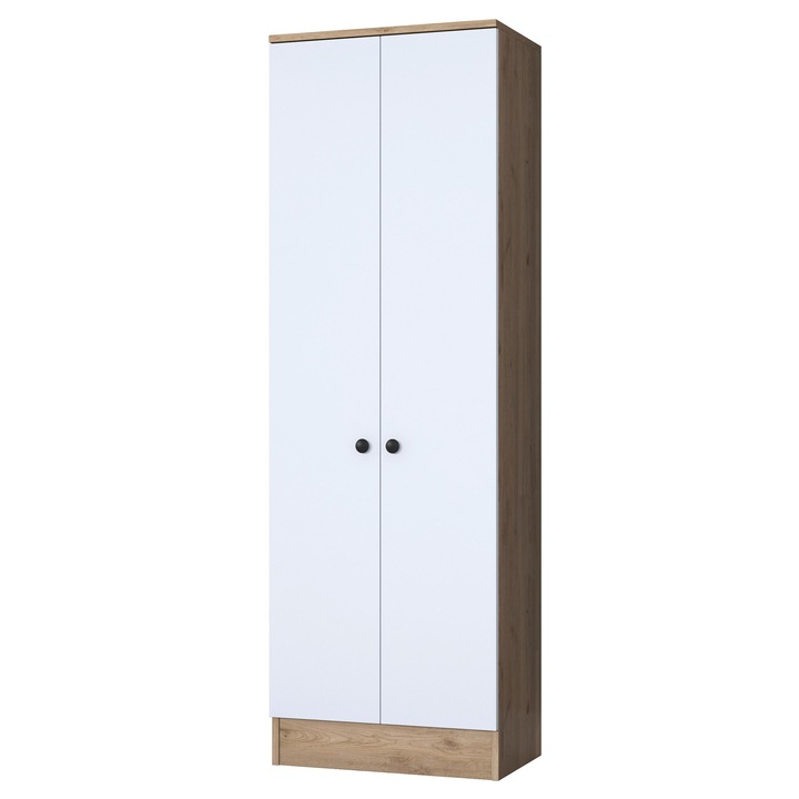 Předsíňová skříň ELA 2 bílá/ořech 1