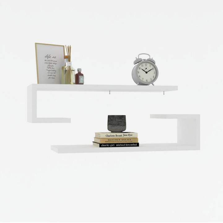 Nástěnná police ELDO bílá, set 2 ks 1