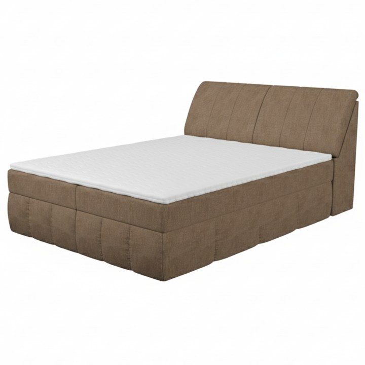 Sconto Postel s matrací a topperem ELEIN taupe, 180x200 cm
