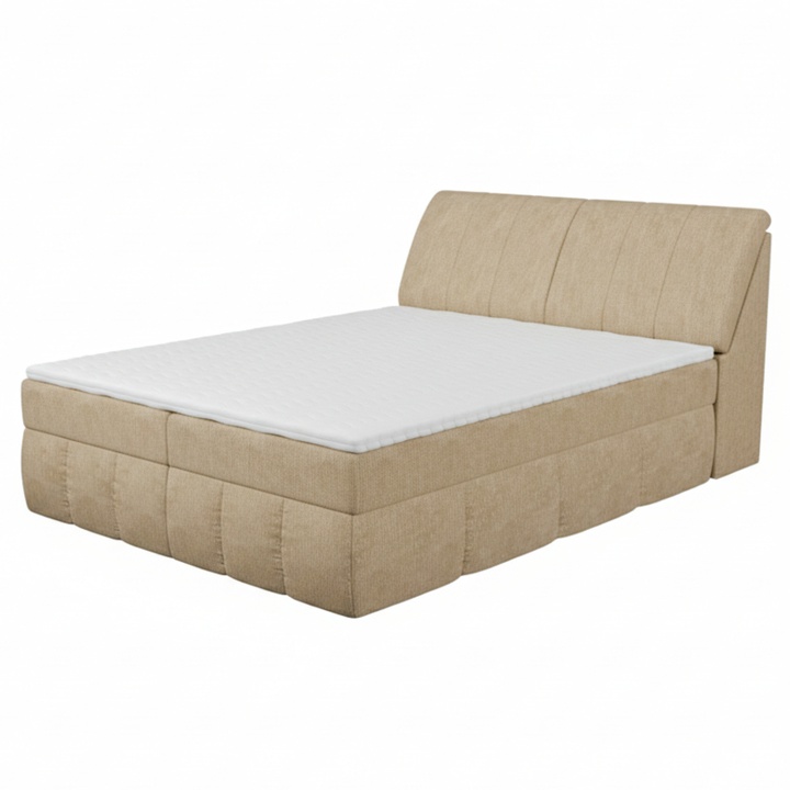 Sconto Postel s matrací a topperem ELEIN béžová, 180x200 cm