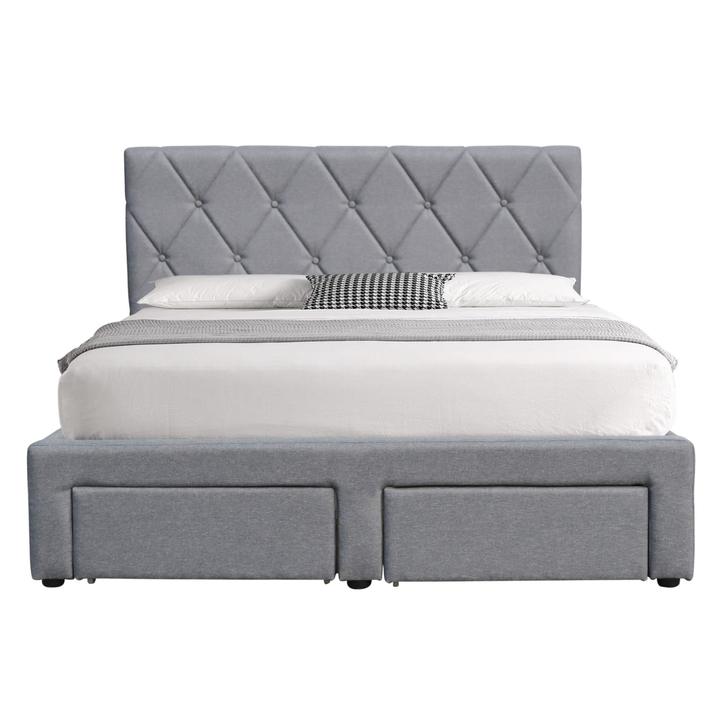 Sconto Postel s roštem ELIANA šedá, 140x200 cm