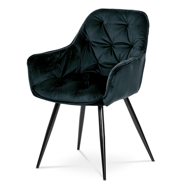 Sconto Jídelní židle ELIZABETH černomodrá