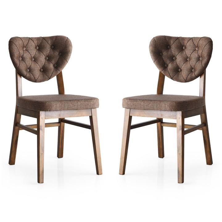 Sconto Jídelní židle ELMA 2 hnědá, set 2 ks