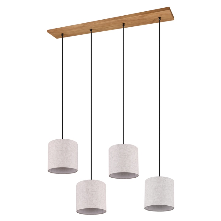 Sconto Závěsné svítidlo ELMAU 4 přírodní/bílá