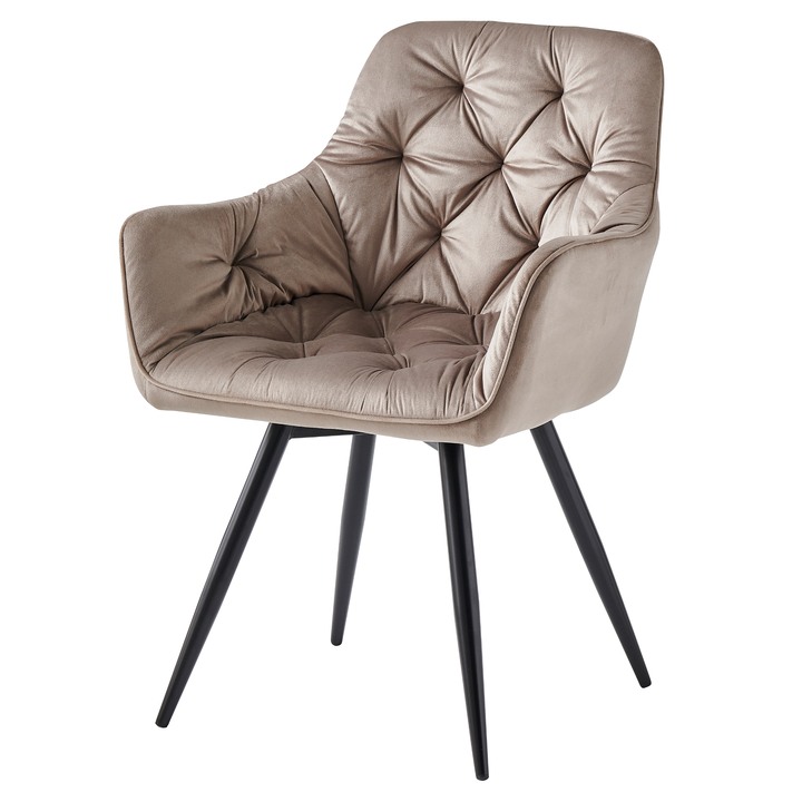 Sconto Jídelní židle ELORIA béžová/černá