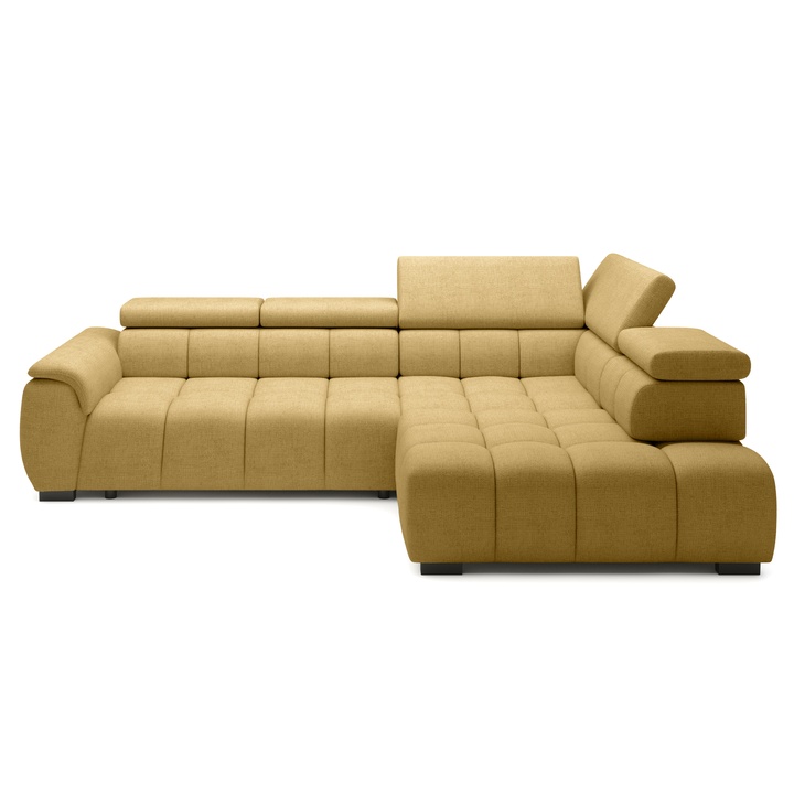 Sconto Sedací souprava  ELVAN L pravá, žlutá