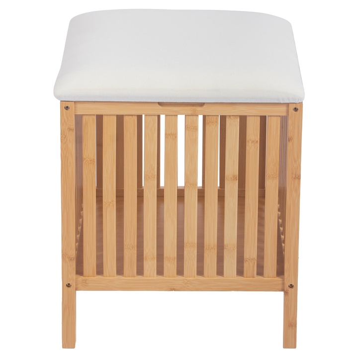 Sconto Koš na prádlo EMIL bambus/bílá